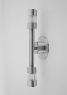 LumenArt Alume 2 Light Wall Sconce; With Aluminum Square Junction Box Cover Staples